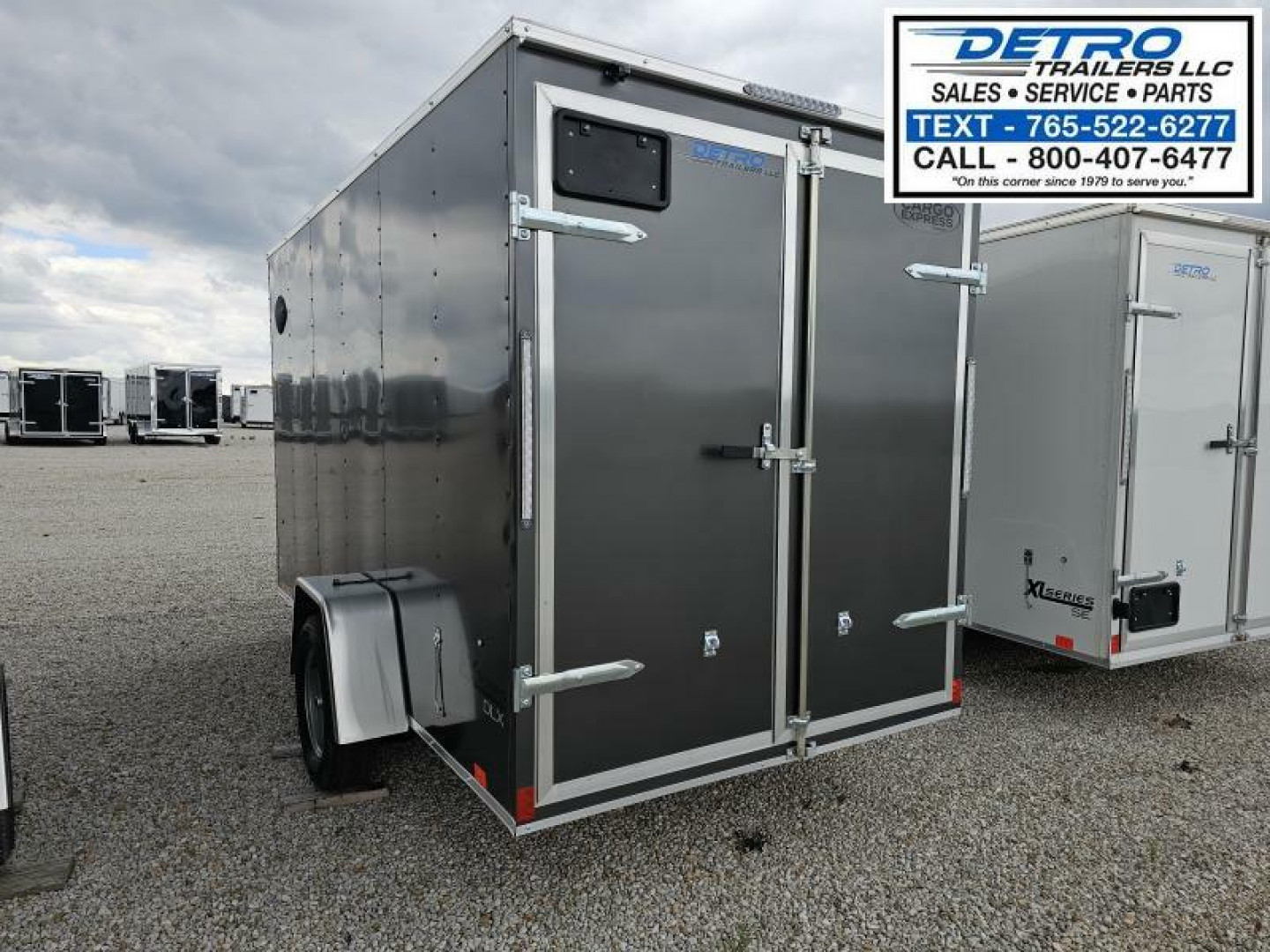 New 2024 Cargo Express EX DLX 6' x 12' 3K Idler Double Rear Door V-nose Enclosed Cargo Trailer