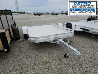 New 2025 Aluma 7712H-TILT-S 3K Torsion Tilt Utility Trailer
