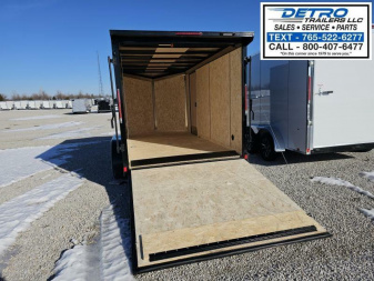 New 2025 INDIGO BLUE BLACKOUT Cargo Express XL SE 7' x 14' 7K Sloped V-nose Ramp Door Enclosed Cargo Trailer