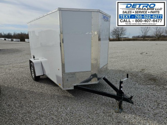 New 2025 Cargo Express EX DLX 5' x 10' 3K Idler Ramp Door V-nose Enclosed Cargo Trailer