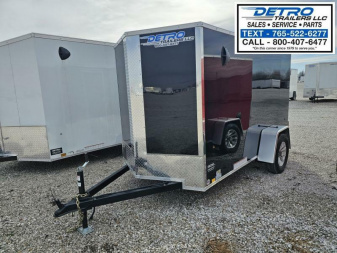 New 2025 Cargo Express EX DLX 5' x 10' 3K Idler Ramp Door V-nose Enclosed Cargo Trailer