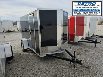 New 2025 Cargo Express EX DLX 5' x 10' 3K Idler Ramp Door V-nose Enclosed Cargo Trailer