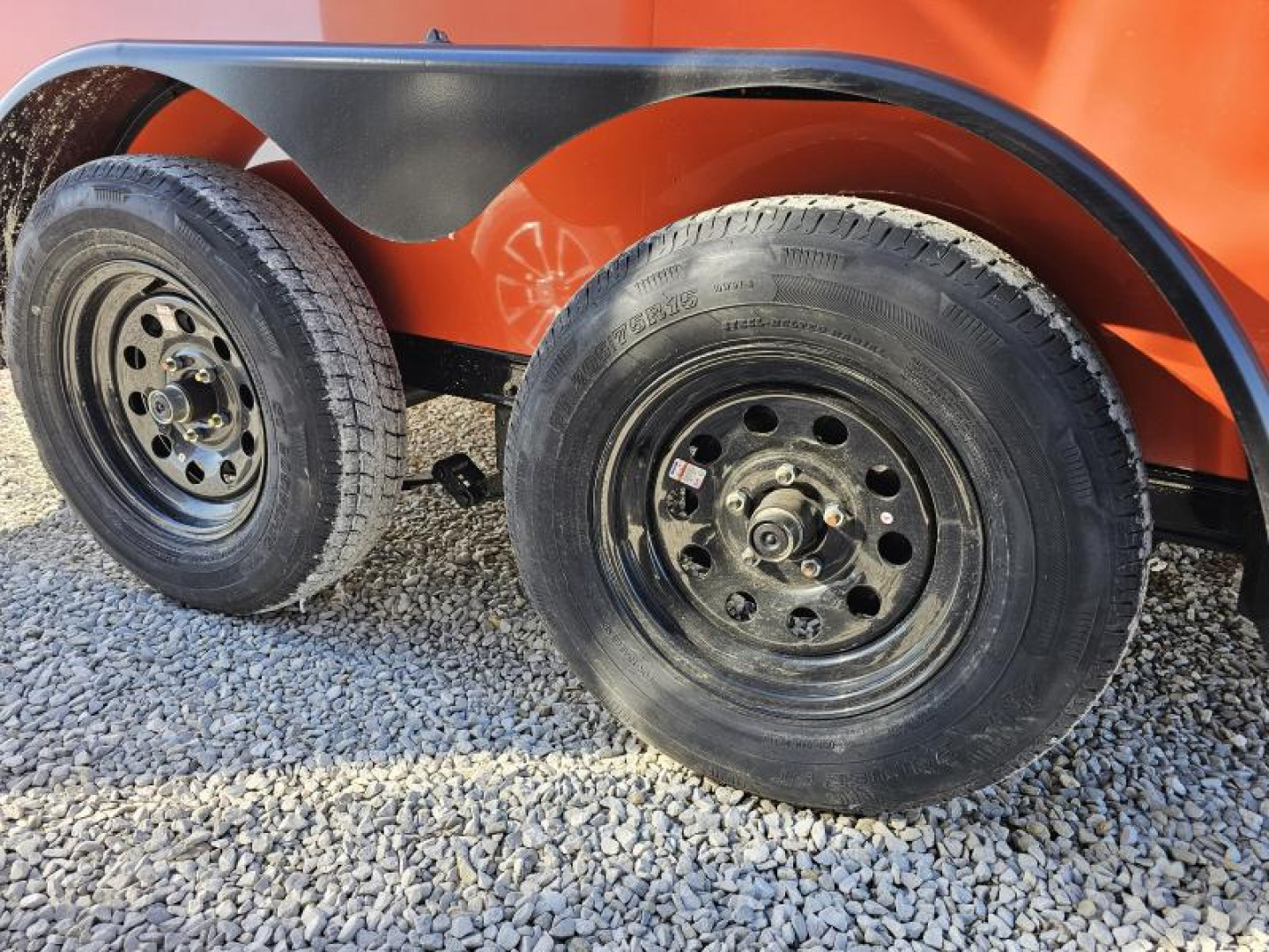 New 2025 SCHNEIDER ORANGE/BLACK OUT Cargo Express XL SE 7' x 14' 7K Ramp Door V-nose Enclosed Cargo Trailer