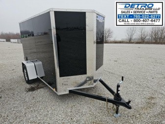 New 2025 Cargo Express EX DLX 5' x 10' 3K Idler Ramp Door V-nose Enclosed Cargo Trailer