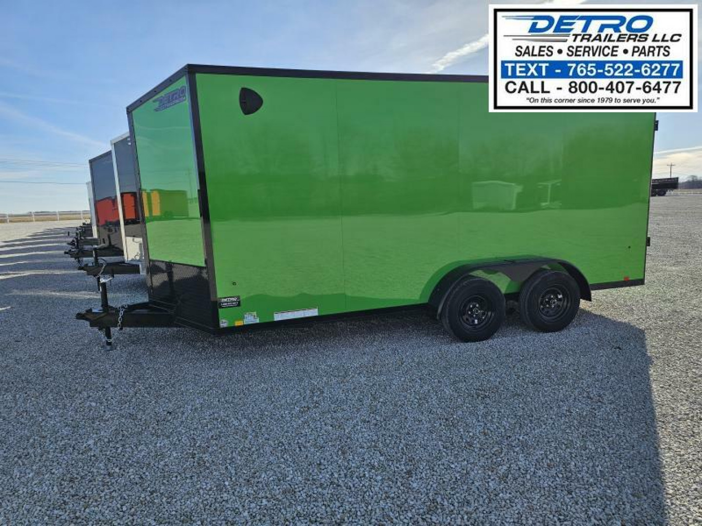 New 2025 LUCKY GREEN Cargo Express XL SE 7' x 16' 7K Ramp Door V-nose Enclosed Cargo Trailer