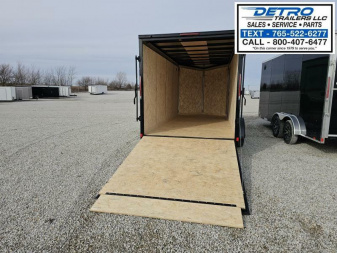 New 2025 LUCKY GREEN Cargo Express XL SE 7' x 16' 7K Ramp Door V-nose Enclosed Cargo Trailer