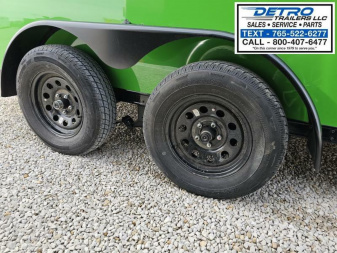 New 2025 LUCKY GREEN Cargo Express XL SE 7' x 16' 7K Ramp Door V-nose Enclosed Cargo Trailer