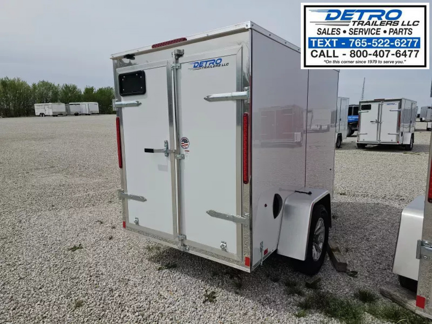 New 2025 Cargo Express EX DLX 5' x 8' 3K Idler Double Rear Door V-nose Enclosed Cargo Trailer