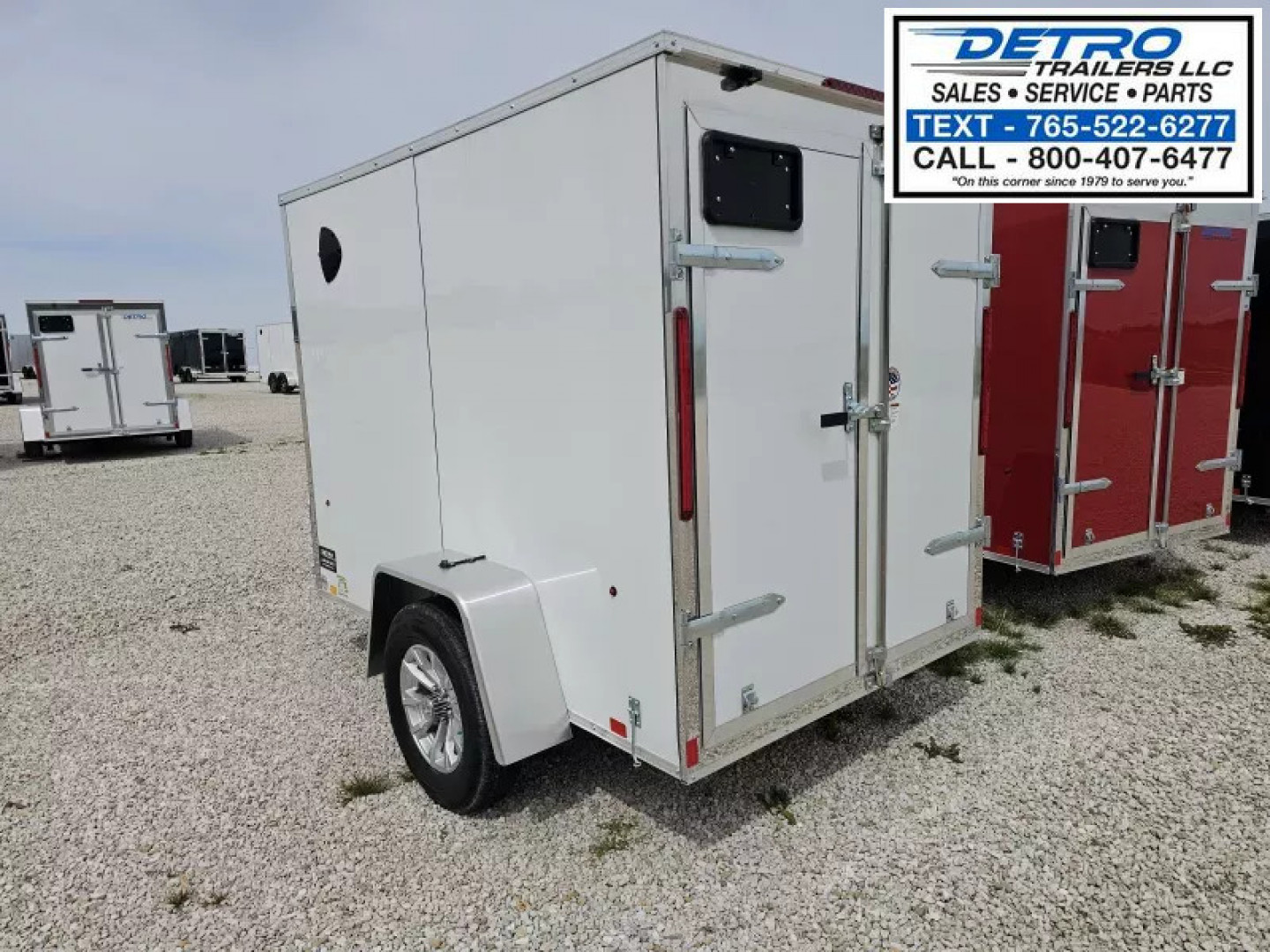 New 2025 Cargo Express EX DLX 5' x 8' 3K Idler Double Rear Door V-nose Enclosed Cargo Trailer