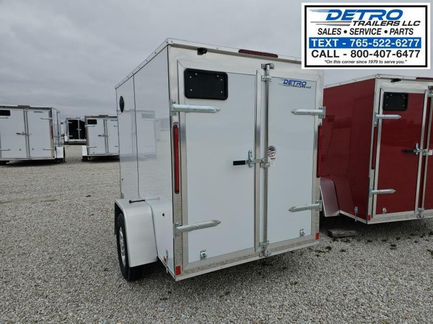 New 2025 Cargo Express EX DLX 5' x 8' 3K Idler Double Rear Door V-nose Enclosed Cargo Trailer