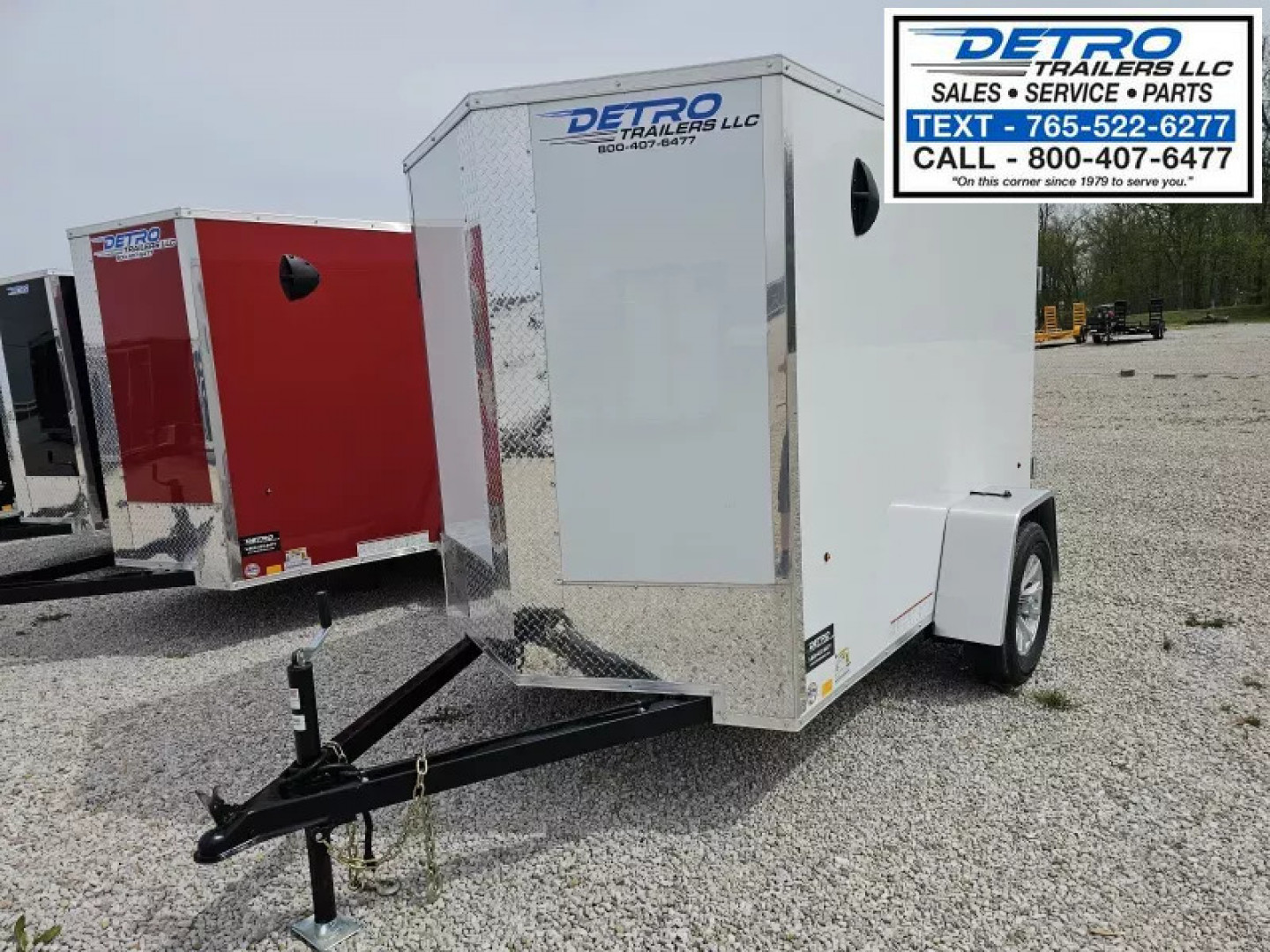 New 2025 Cargo Express EX DLX 5' x 8' 3K Idler Double Rear Door V-nose Enclosed Cargo Trailer