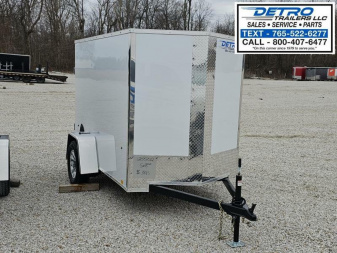 New 2025 Cargo Express EX DLX 5' x 8' 3K Idler Double Rear Door V-nose Enclosed Cargo Trailer