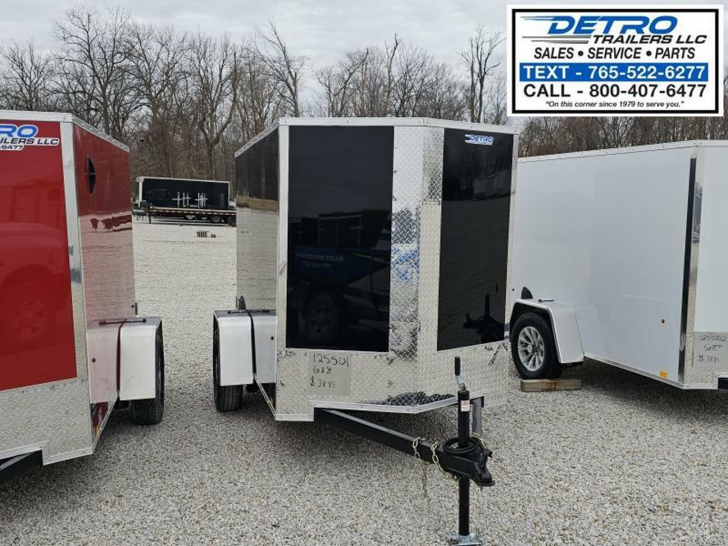 New 2025 Cargo Express EX DLX 5' x 8' 3K Idler Double Rear Door V-nose Enclosed Cargo Trailer