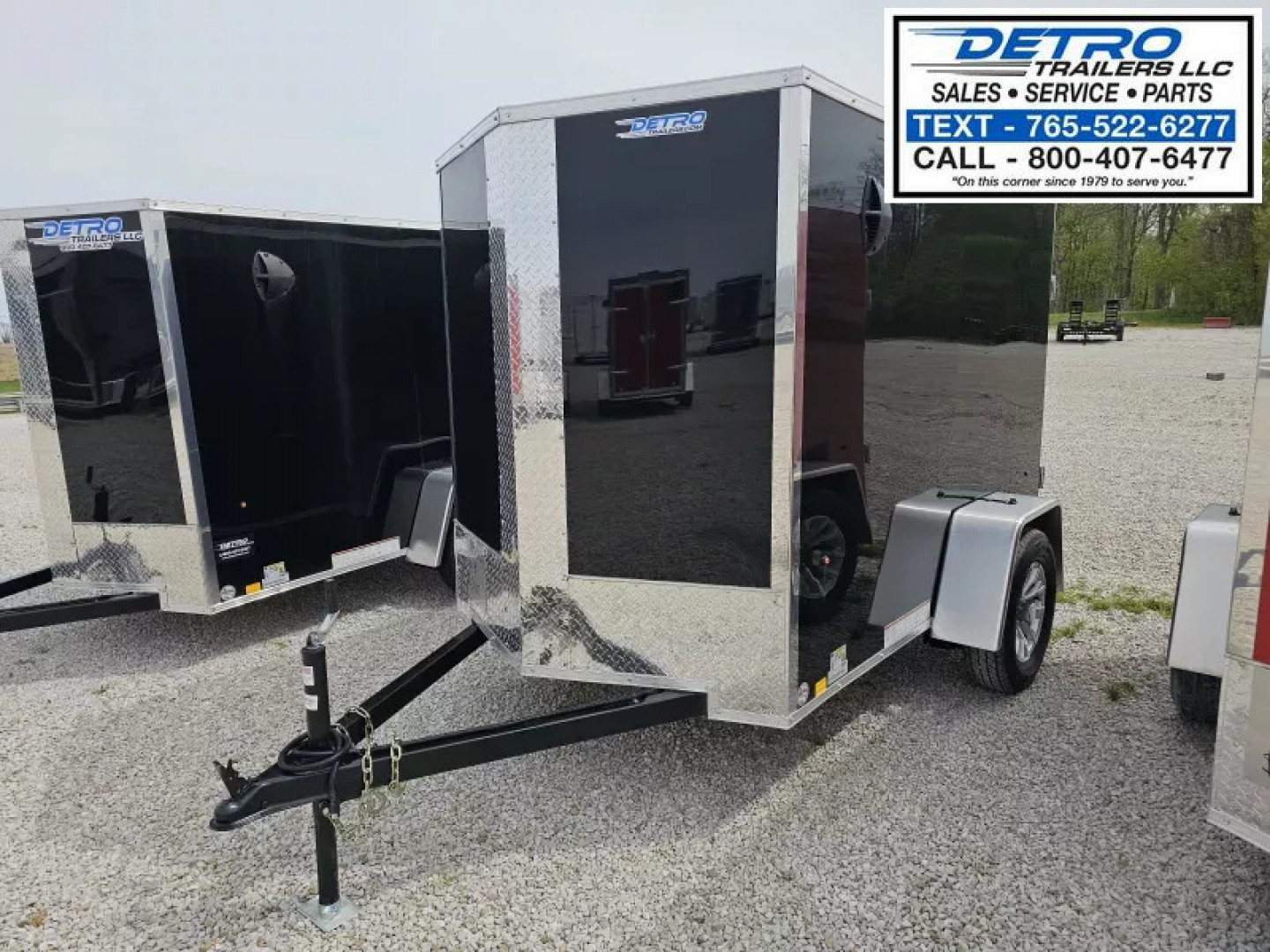 New 2025 Cargo Express EX DLX 5' x 8' 3K Idler Double Rear Door V-nose Enclosed Cargo Trailer