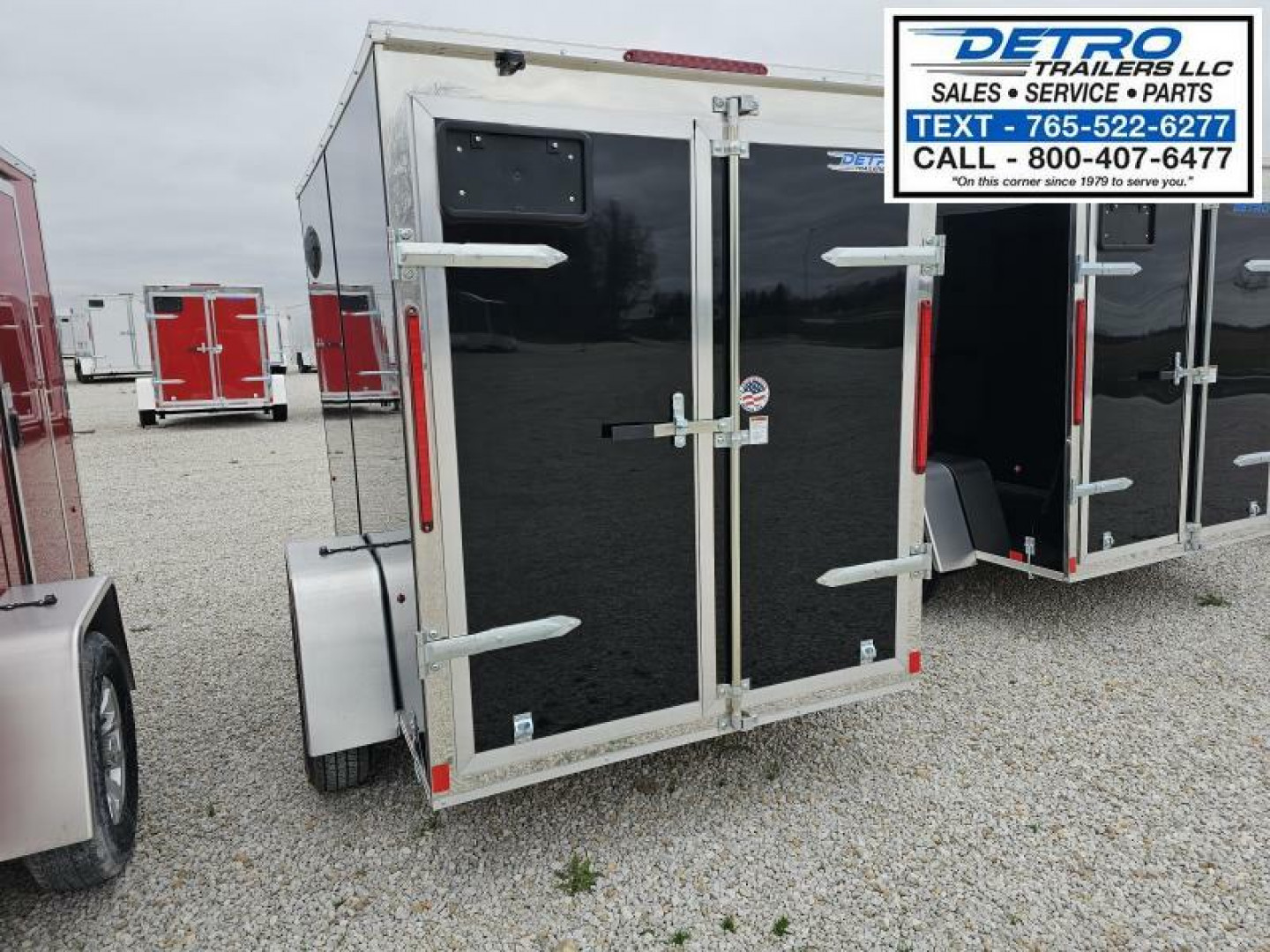 New 2025 Cargo Express EX DLX 5' x 8' 3K Idler Double Rear Door V-nose Enclosed Cargo Trailer