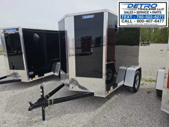 New 2025 Cargo Express EX DLX 5' x 8' 3K Idler Double Rear Door V-nose Enclosed Cargo Trailer