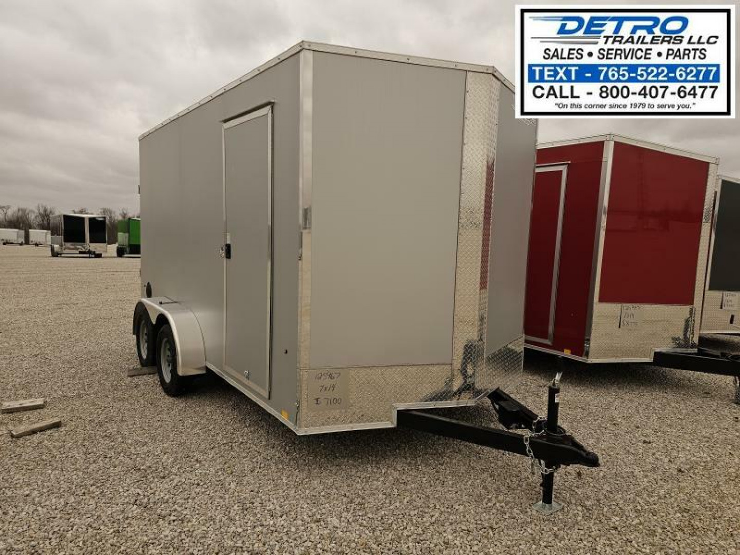 New 2025 Cargo Express EX DLX 7' x 14' 7K Ramp Door V-nose Enclosed Cargo Trailer