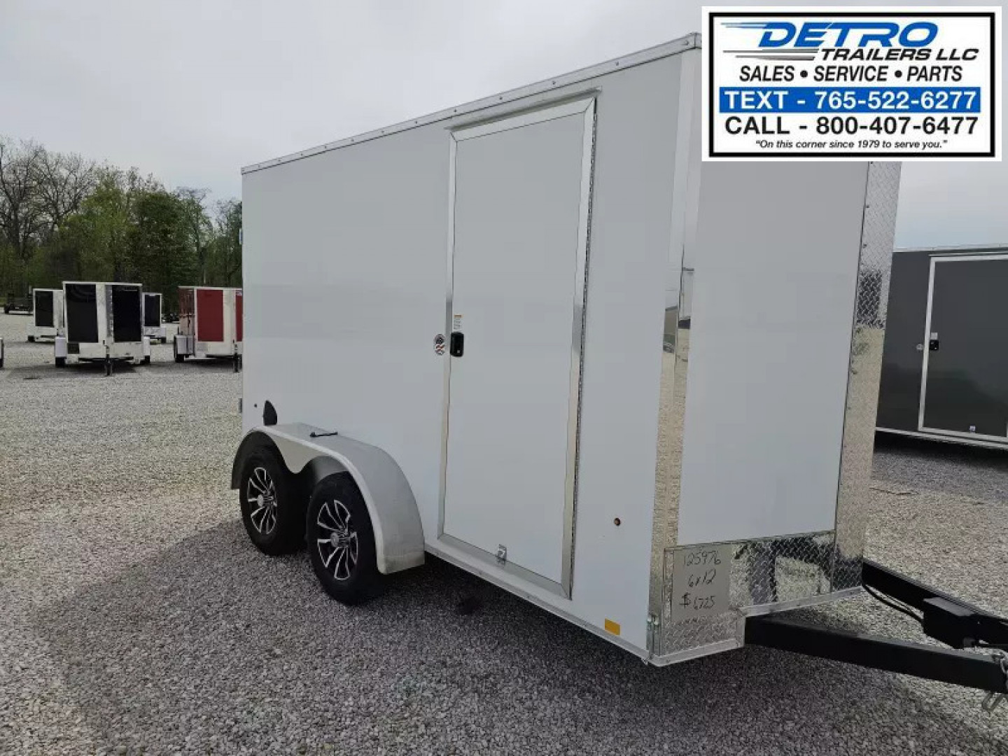 New 2025 Cargo Express EX DLX 6' x 12' 7K Double Rear Door V-nose Enclosed Cargo Trailer