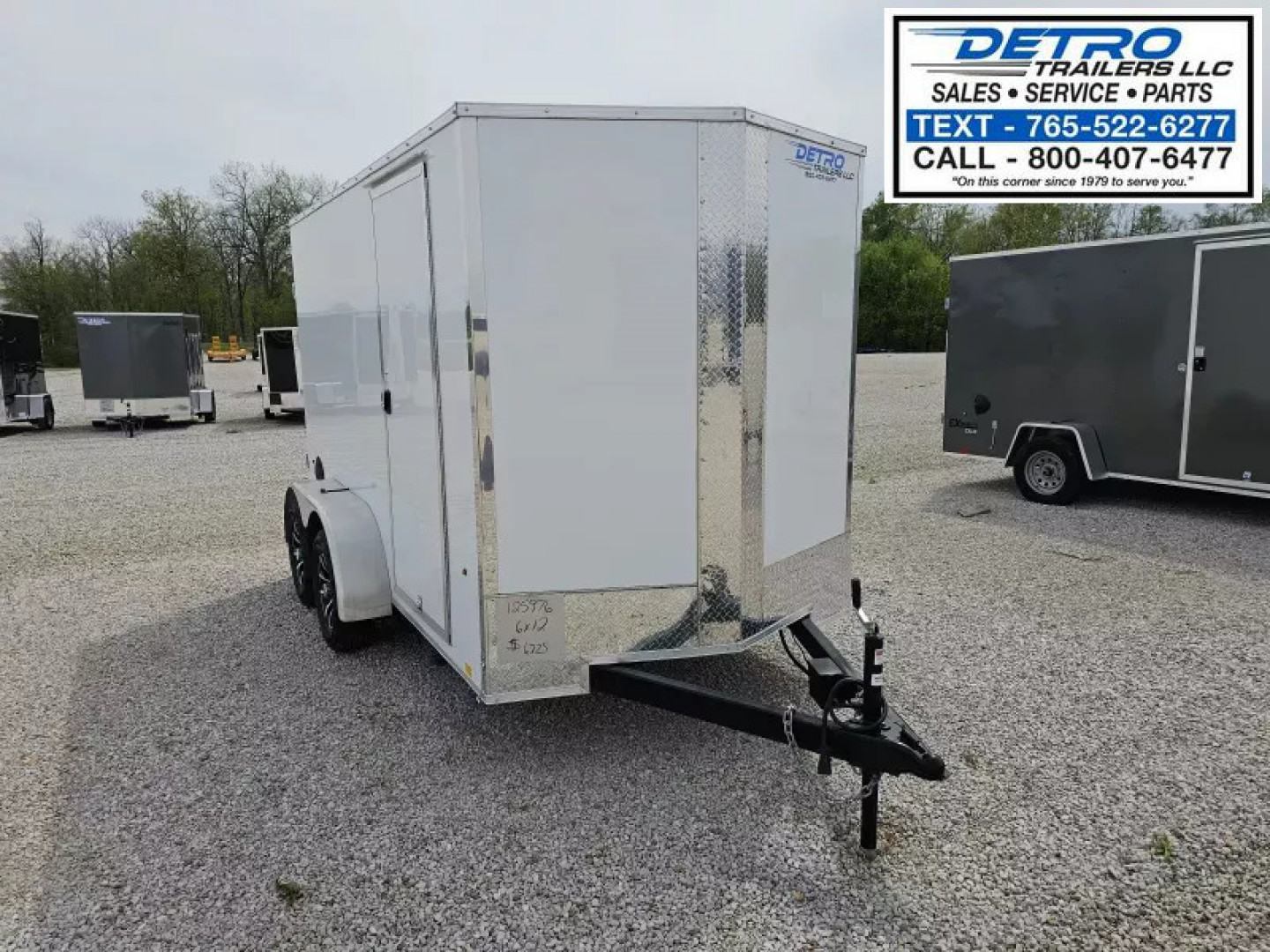 New 2025 Cargo Express EX DLX 6' x 12' 7K Double Rear Door V-nose Enclosed Cargo Trailer