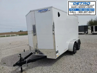 New 2025 Cargo Express EX DLX 6' x 12' 7K Double Rear Door V-nose Enclosed Cargo Trailer