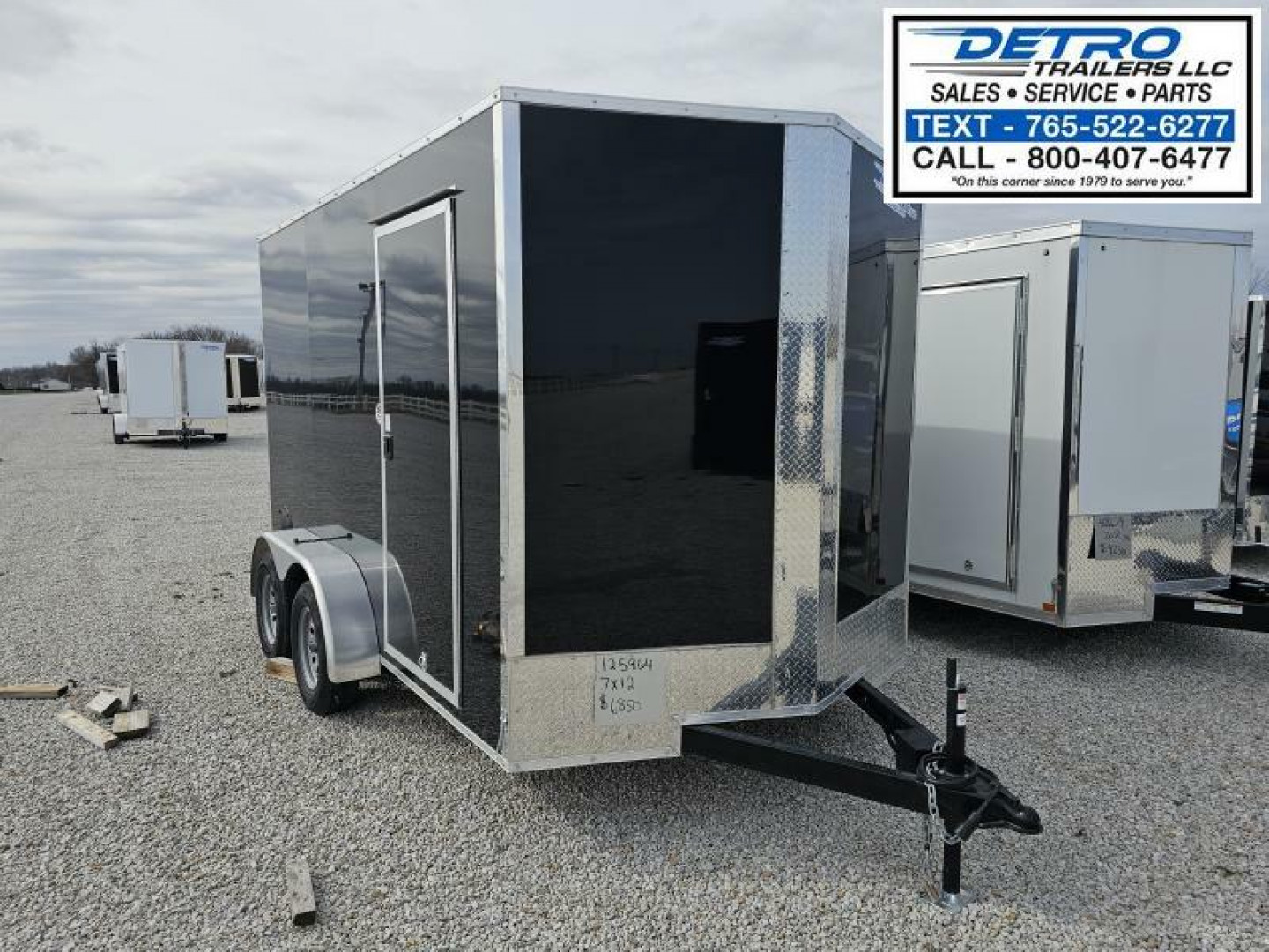 New 2025 Cargo Express EX DLX 7' x 12' 7K Ramp Door V-nose Enclosed Cargo Trailer