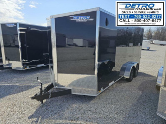 New 2025 Cargo Express XL SE 7' x 18' 7K Double Rear Door Sloped V-nose Enclosed Cargo Trailer