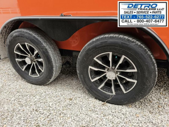 New 2025 ORANGE BLACK-OUT Cargo Express XL SE 7' x 16' 7K Ramp Door V-nose Enclosed Cargo Trailer