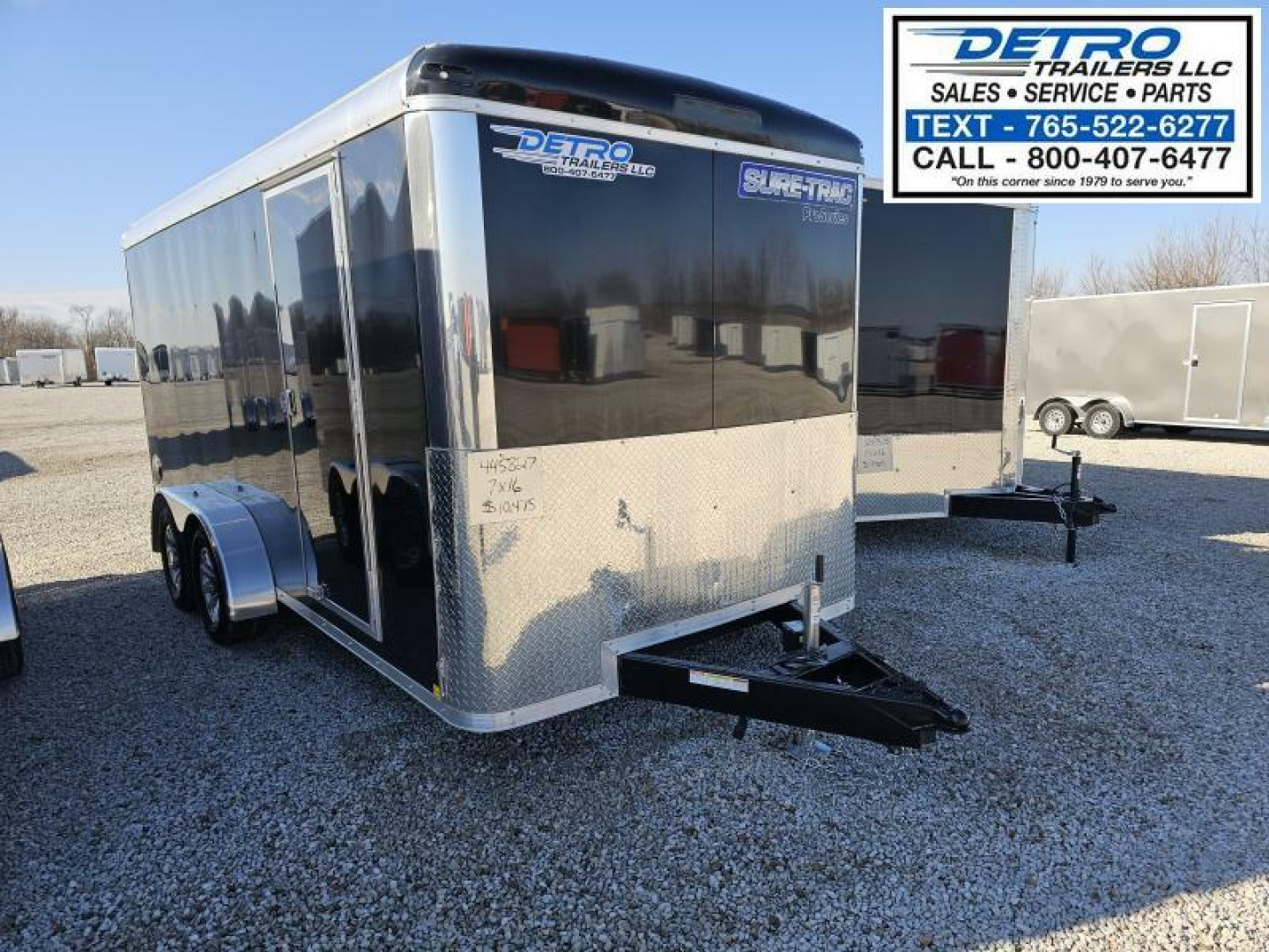 New 2025 Sure-Trac 7' x 16' 7K Ramp Door Pro Series Round Top Enclosed Cargo Trailer