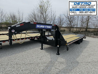 New 2025 Sure-Trac 102" x 25' (20+5) 22.5K HD Gooseneck Low Profile Beavertail Deckover Trailer