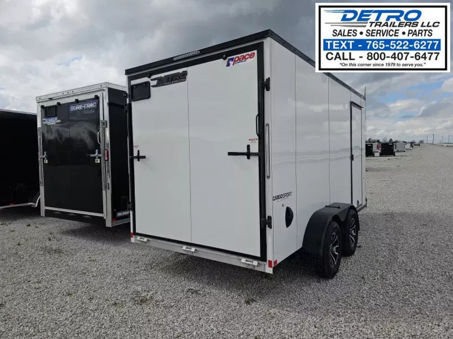 New 2024 Pace American Cargo Sport 7' x 14' 7K V-nose All Aluminum Enclosed Cargo Trailer