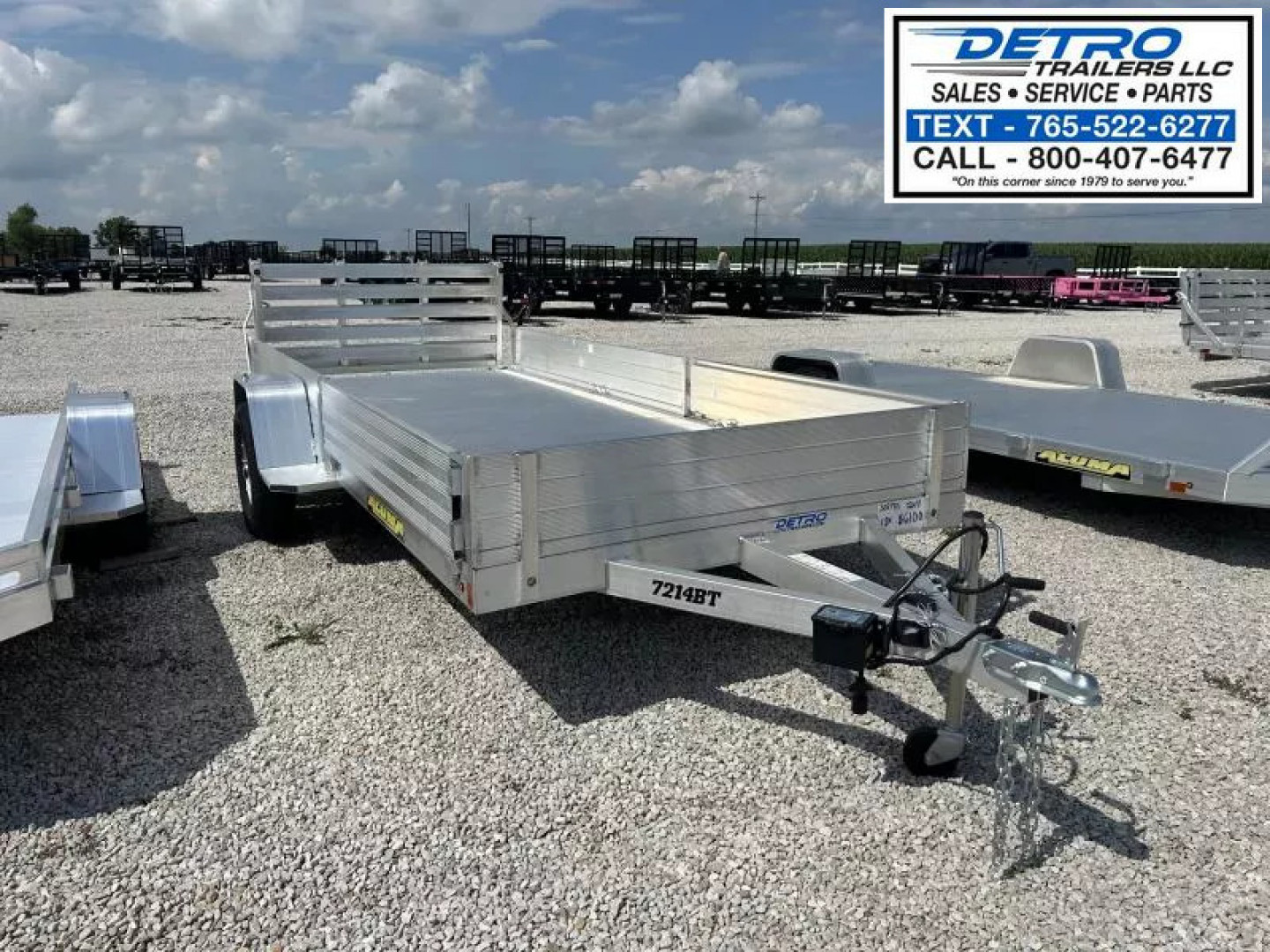 New 2026 Aluma 7214H 4.2K Torsion Idler Side Ramp Utility Trailer