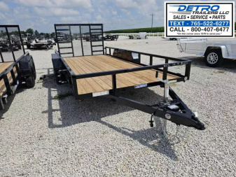 New 2025 Sure-Trac 7' x 16' 7K Tube Top Utility Trailer