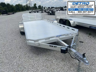 New 2026 Aluma 7818TA-EL-BT-RTD (Bi-fold Tailgate) 7K GVWR Utility Trailer