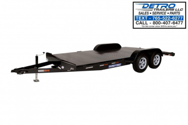 New 2025 Sure-Trac 7' x 18' (14+4) 7K Steel Deck Car Hauler Trailer