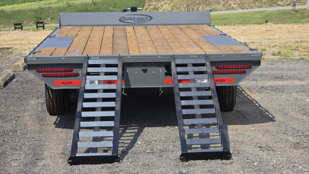 New Dura-Haul Bumper Pull Deckover Trailer / 19,200 GVWR / 20' / Charcoal Gray