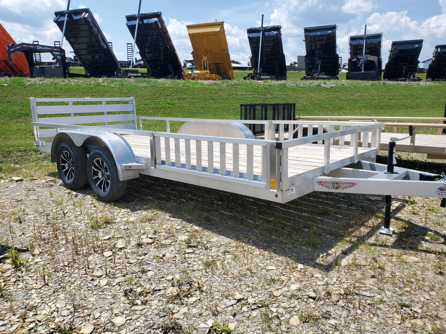New H&H Trailers Utility Trailer ATV Rails / 7000 GVWR / 82"x16'
