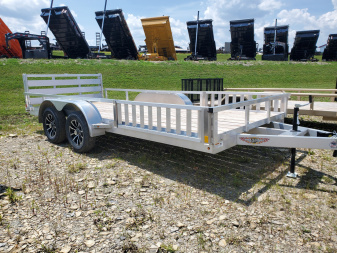 New H&H Trailers Utility Trailer ATV Rails / 7000 GVWR / 82 x16'