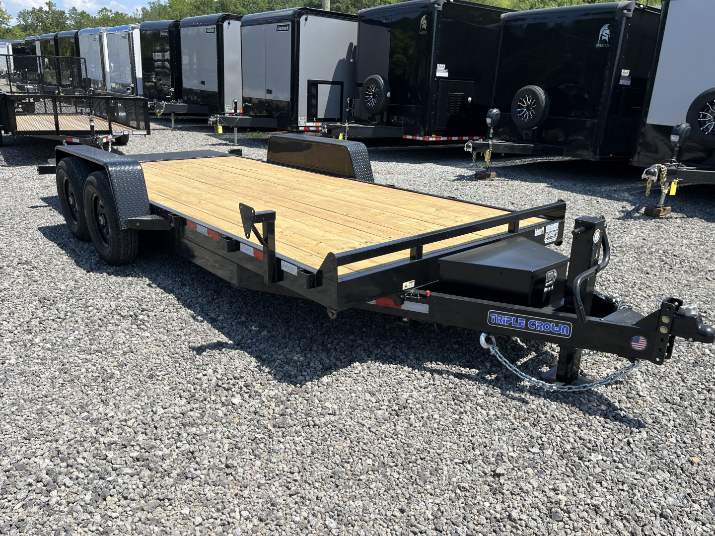 New 2025 Triple Crown 7X18 Power Tilt Equipment Trailer, 14K GVWR