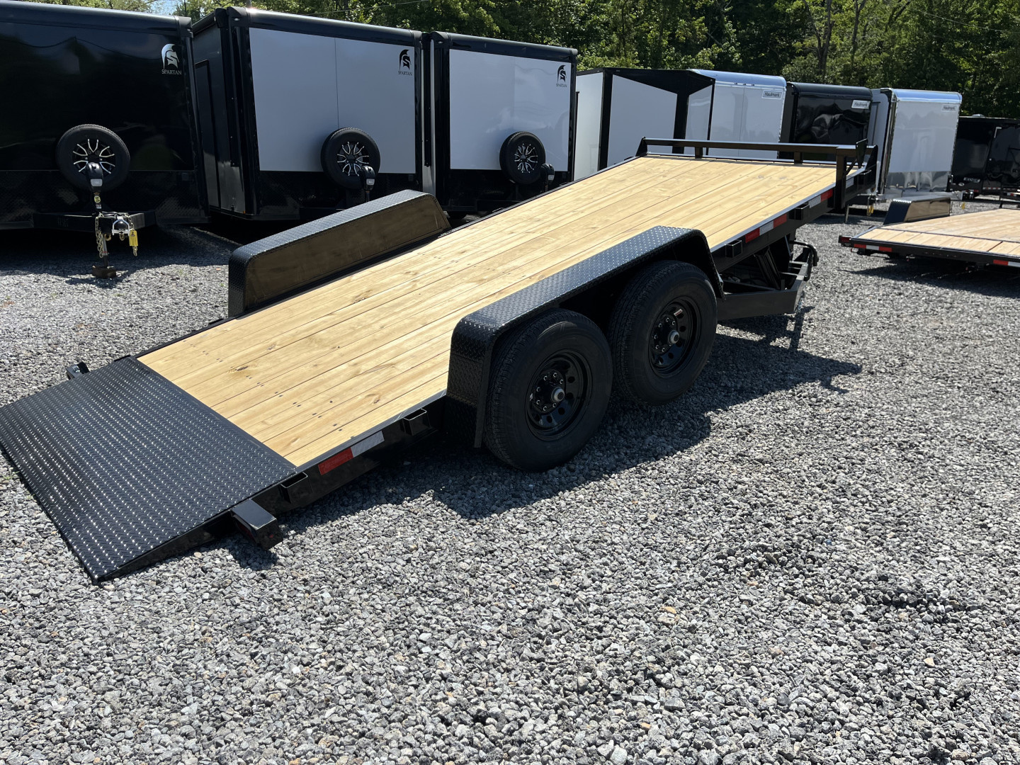 New 2025 Triple Crown 7X18 Power Tilt Equipment Trailer, 14K GVWR