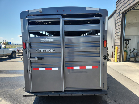 New 2025 Titan Trailer 6'8X24' Stock Trailer