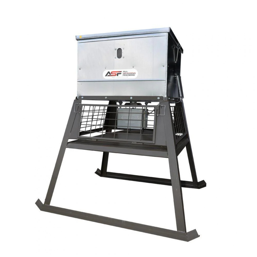 New 2025 All Seasons Feeders 300lb Stand & Fill Broadcast Feeder