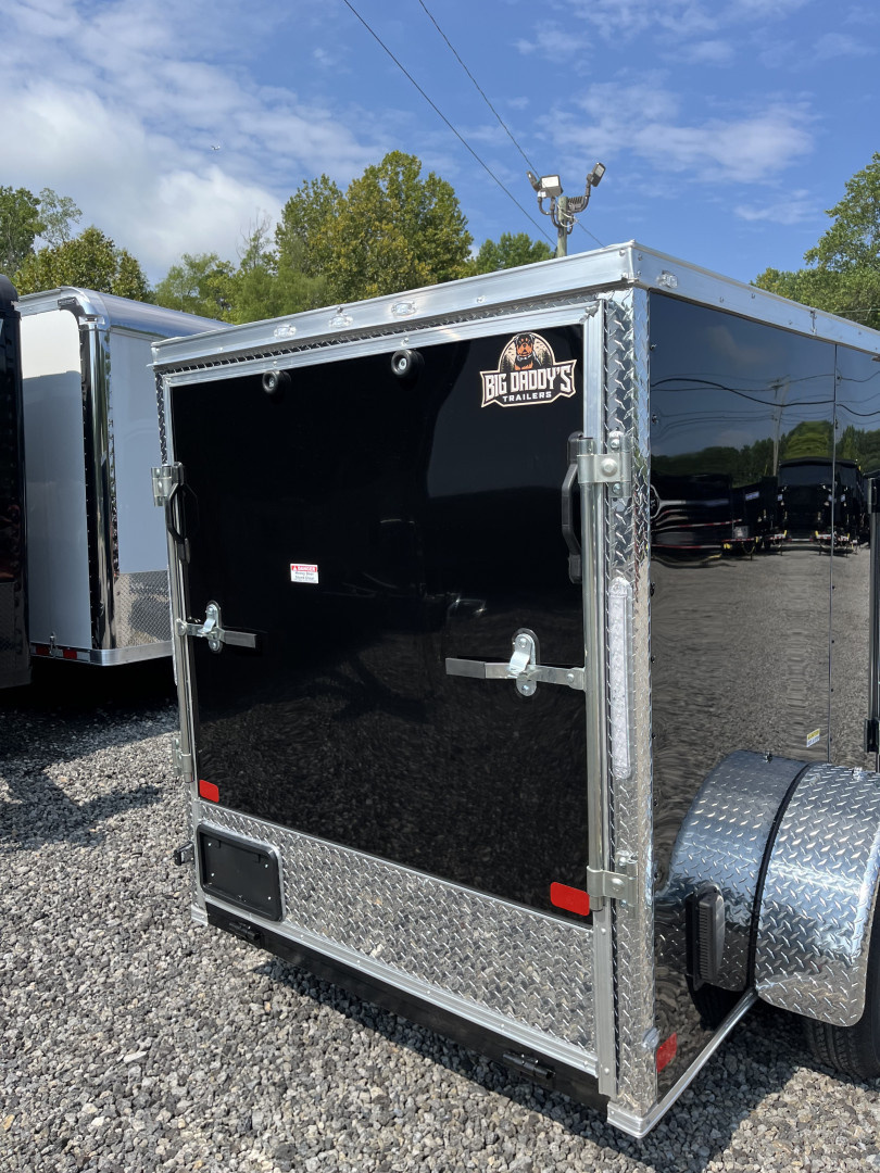 New 2026 Big Daddys Edition 5X8 Enclosed Trailer With Side Door, Ramp Door, Diamond Plate