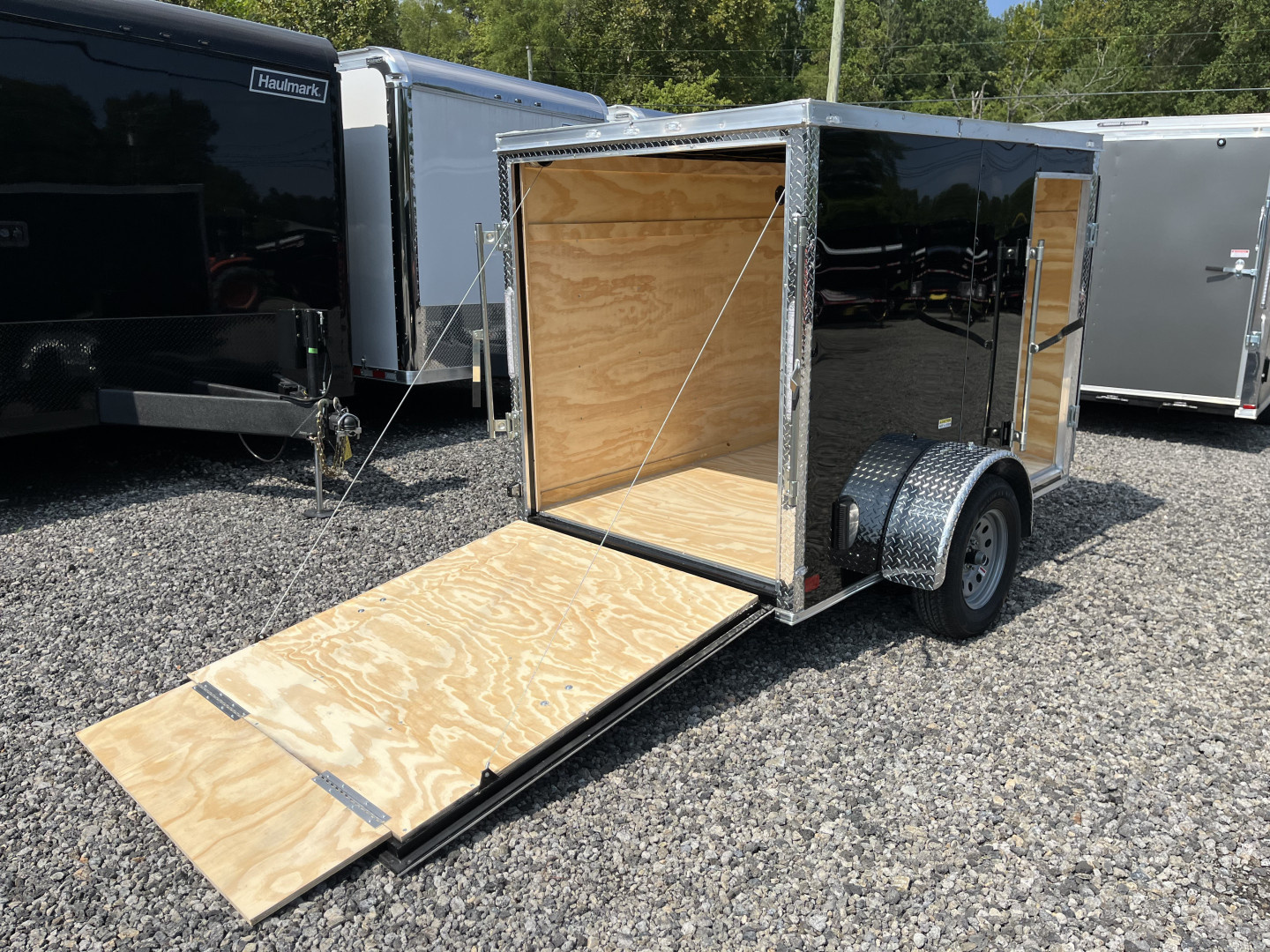 New 2026 Big Daddys Edition 5X8 Enclosed Trailer With Side Door, Ramp Door, Diamond Plate
