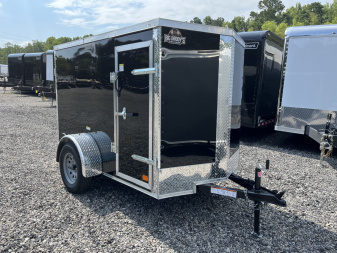 New 2025 Big Daddys Edition 5X8 Enclosed Trailer With Side Door, Ramp Door, Diamond Plate