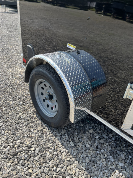 New 2026 Big Daddys Edition 5X8 Enclosed Trailer With Side Door, Ramp Door, Diamond Plate