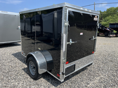 New 2026 Big Daddys Edition 5X8 Enclosed Trailer With Side Door, Ramp Door, Diamond Plate