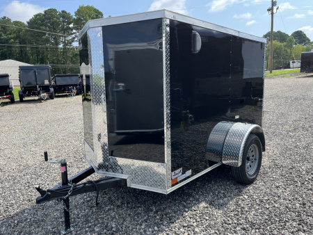 New 2026 Big Daddys Edition 5X8 Enclosed Trailer With Side Door, Ramp Door, Diamond Plate