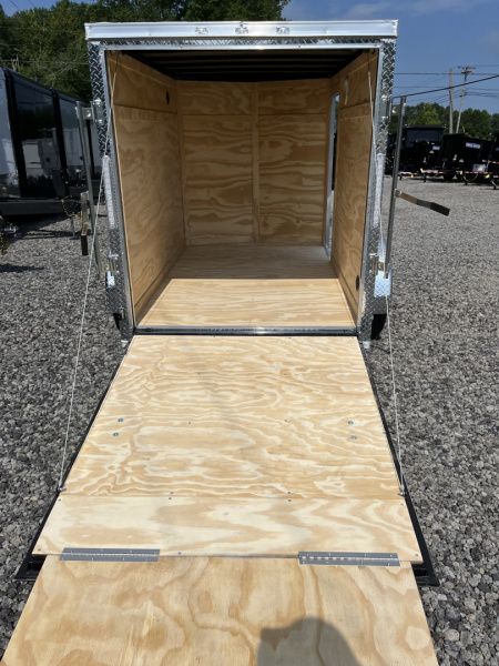 New 2026 Big Daddys Edition 5X8 Enclosed Trailer With Side Door, Ramp Door, Diamond Plate