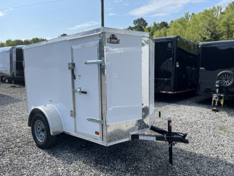 New 2025 Seed Cargo 5X8 Enclosed Trailer, Ramp Door, Side Door, Polycor, 5' 6  Interior