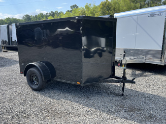 New 2025 Spartan 5X8 Enclosed Trailer, Ramp Door, Blackout